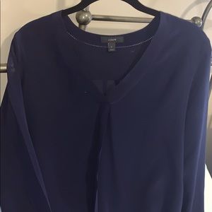 Beautiful JCrew Navy Silk blouse